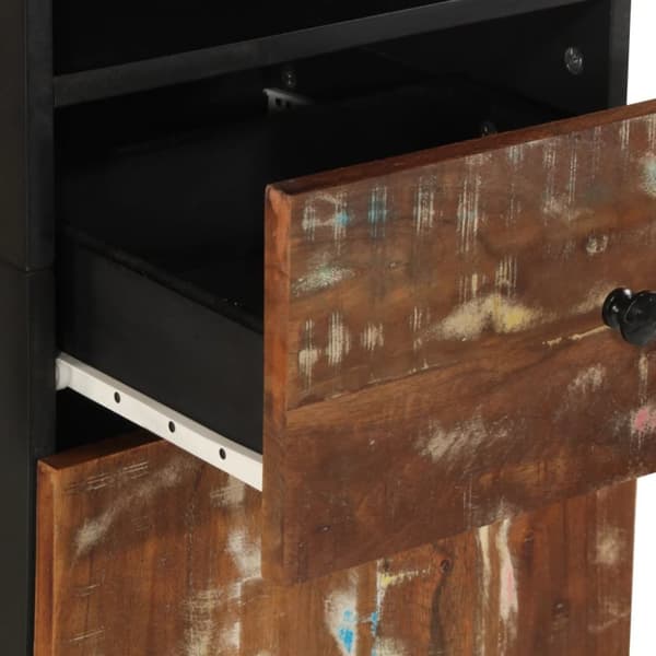 badeværelsesskab 38x33x160 cm massivt genbrugstræ