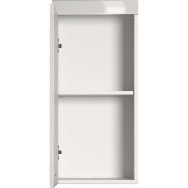 AMANDA hög badrumsförvaring - 1 dörr - Vit - L 37 x D 23 x H 77 cm