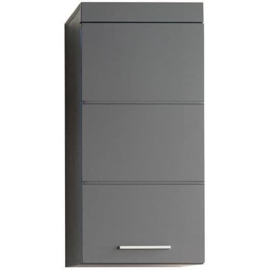 Högt badrum - AMANDA - 1 dörr - Blank grå - 37 x 77 x 23 cm