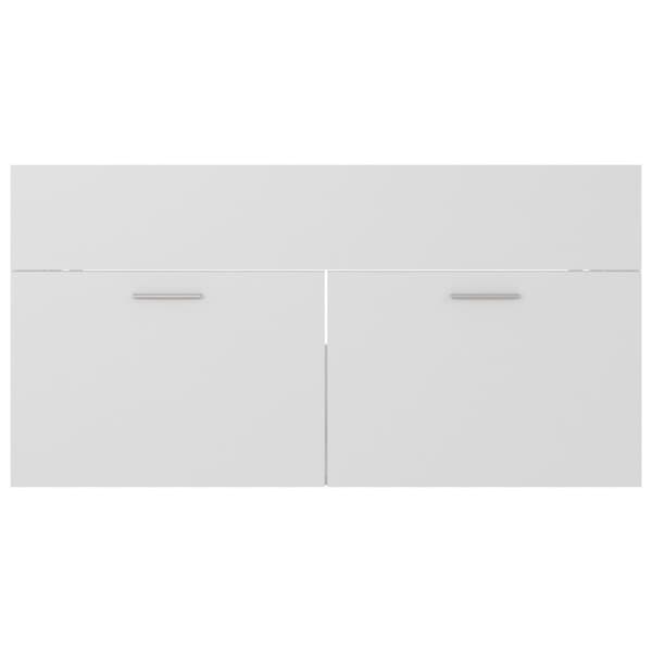 vidaXL Tvättställsskåp vit 90x38,5x46 cm konstruerat trä -  Badrumsinredningspaket