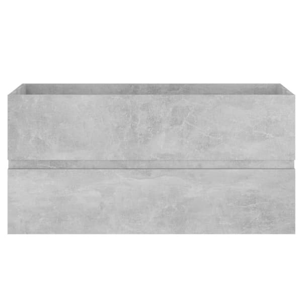 vidaXL Tvättställsskåp betonggrå 90x38,5x45 cm spånskiva -  Badrumsinredningspaket