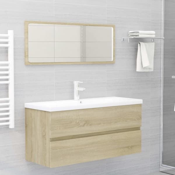 vidaXL Allaskaappi Sonoma-tammi 100x38,5x45 cm tekninen puu -  Kylpyhuoneen kalusteet