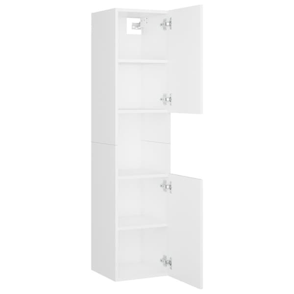 vidaXL badeværelsesskab 30x30x130 cm spånplade hvid -  Møbelsæt til badeværelse