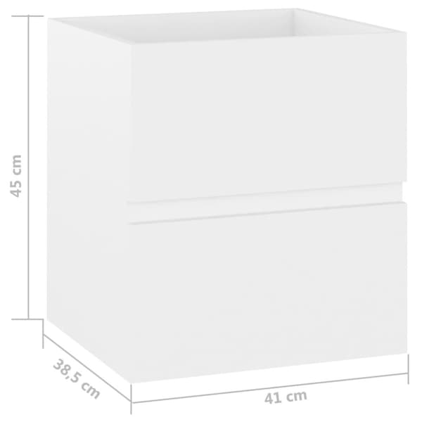 vidaXL vaskeskab 41x38,5x45 cm spånplade hvid - Møbelsæt til badeværelse