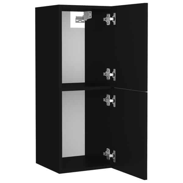 vidaXL Badrumsskåp svart 30x30x80 cm konstruerat trä -  Badrumsinredningspaket