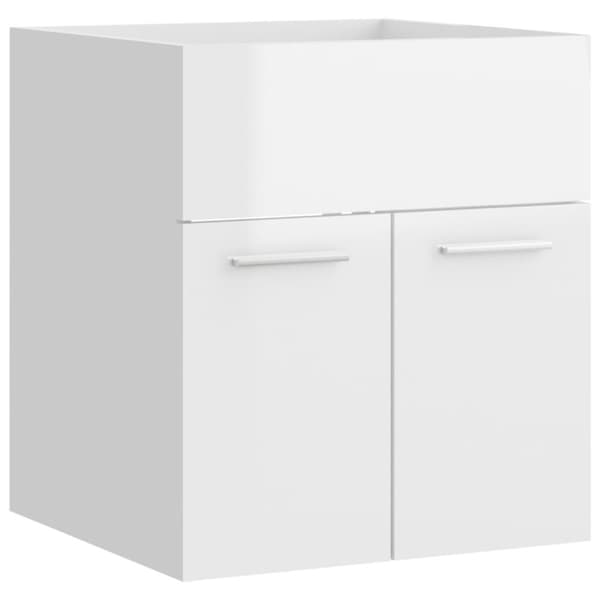 vidaXL Tvättställsskåp vit högglans 41x38,5x46 cm konstruerat trä -  Badrumsinredningspaket