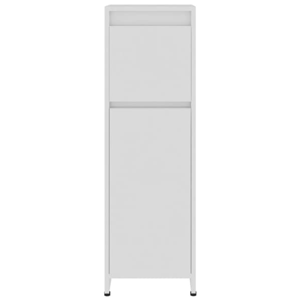 vidaXL Badrumsskåp vit högglans 30x30x95 cm konstruerat trä -  Badrumsinredningspaket