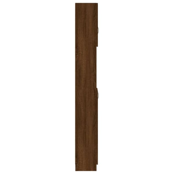 vidaXL Kylpyhuoneen kaappi ruskea tammi 32x25,5x190 cm tekninen puu -  Kylpyhuoneen kalusteet