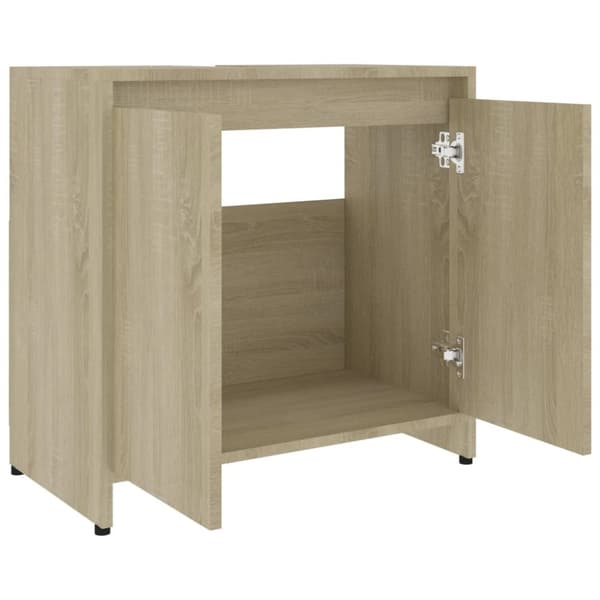 vidaXL badeværelsesskab 60x33x61 cm spånplade sonoma-eg -  Møbelsæt til badeværelse