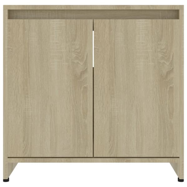 vidaXL badeværelsesskab 60x33x61 cm spånplade sonoma-eg - Møbelsæt til badeværelse