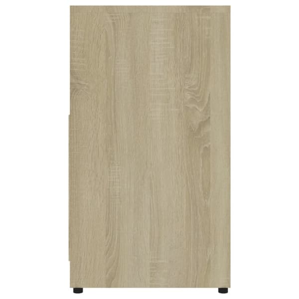 vidaXL badeværelsesskab 60x33x61 cm spånplade sonoma-eg - Møbelsæt til badeværelse