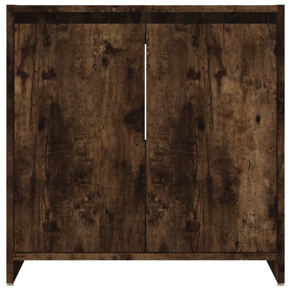 vidaXL Kylpyhuoneen kaappi savutammi 60x33x61 cm tekninen puu -  Kylpyhuoneen kalusteet