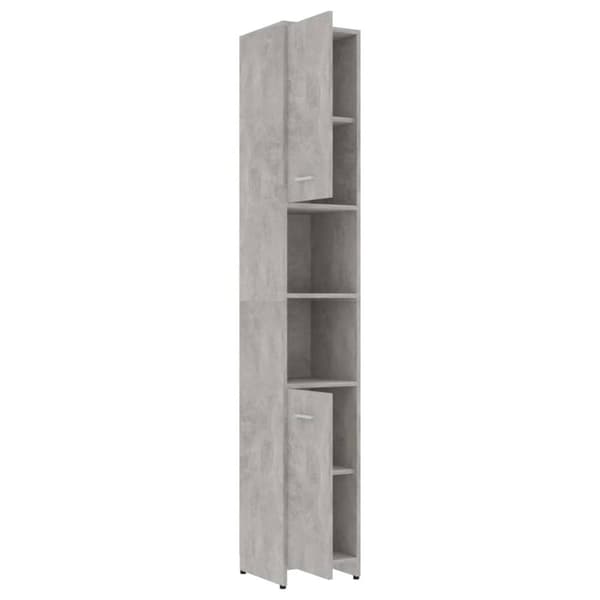 vidaXL Kylpyhuonekaappi betoninharmaa 30x30x183,5 cm tekninen puu -  Kylpyhuoneen kalusteet