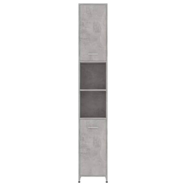 vidaXL Kylpyhuonekaappi betoninharmaa 30x30x183,5 cm tekninen puu -  Kylpyhuoneen kalusteet