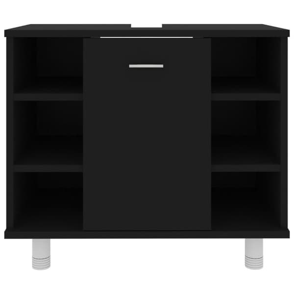 vidaXL Kylpyhuonekaappi musta 60x32x53,5 cm tekninen puu -  Kylpyhuoneen kalusteet
