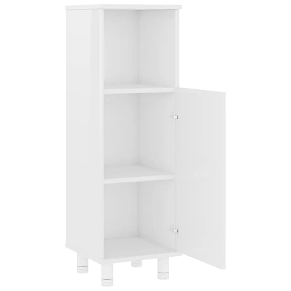 vidaXL Badrumsskåp vit högglans 30x30x95 cm konstruerat trä - Badrumsinredningspaket