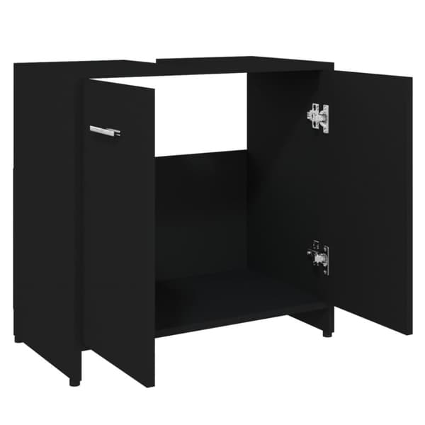 vidaXL Badrumsskåp svart 60x33x61 cm konstruerat trä - Badrumsinredningspaket