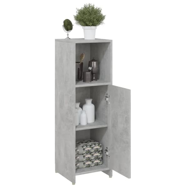 vidaXL Badrumsskåp betonggrå 30x30x95 cm konstruerat trä -  Badrumsinredningspaket