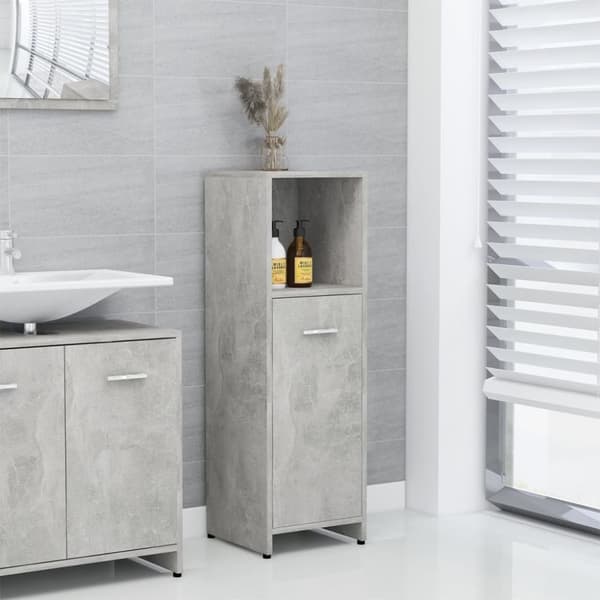 vidaXL Badrumsskåp betonggrå 30x30x95 cm konstruerat trä -  Badrumsinredningspaket
