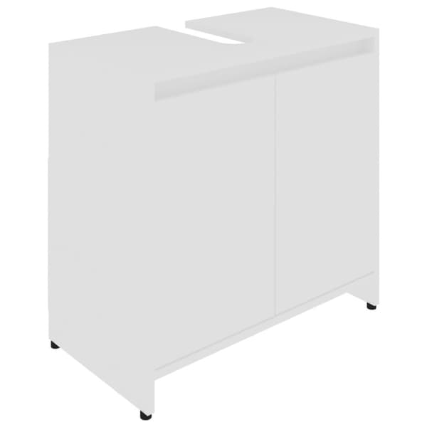 vidaXL Kylpyhuonekaappi valkoinen 60x33x61 cm tekninen puu -  Kylpyhuoneen kalusteet