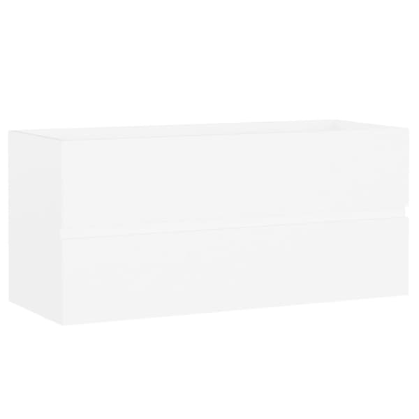 The Living Store vaskeskab 100x38,5x45 cm spånplade hvid -  Møbelsæt til badeværelse