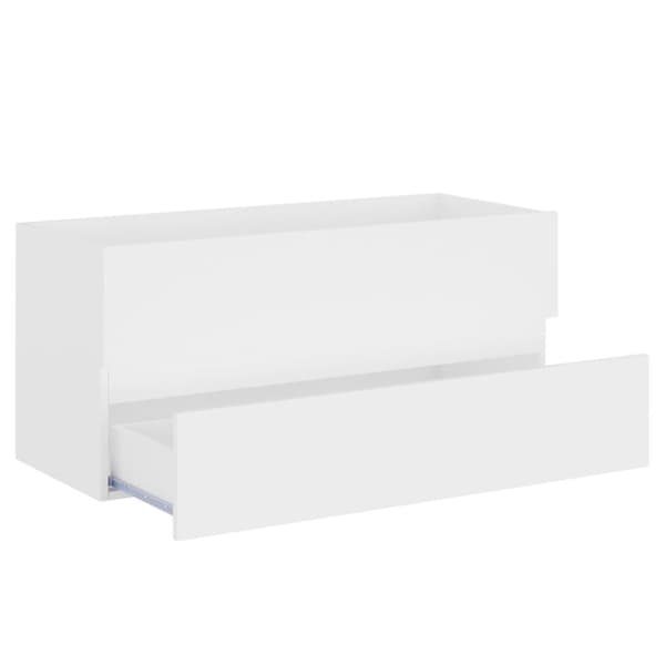 The Living Store vaskeskab 100x38,5x45 cm spånplade hvid -  Møbelsæt til badeværelse