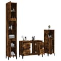 Miniatyrbillede 5 af 11: The Living Store møbelsæt til badeværelse 3 dele konstrueret træ røget sonoma-eg -  Møbelsæt til badeværelse