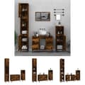 Miniatyrbillede 1 af 11: The Living Store møbelsæt til badeværelse 3 dele konstrueret træ røget sonoma-eg -  Møbelsæt til badeværelse