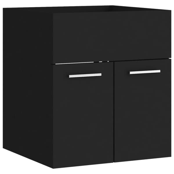 The Living Store skab til håndvask 41x38,5x46 cm konstrueret træ sort -  Møbelsæt til badeværelse