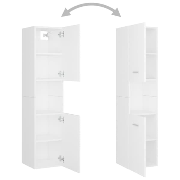 The Living Store badeværelsesskab 30x30x130 cm spånplade hvid -  Møbelsæt til badeværelse