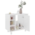 Miniatyrbillede 5 af 10: The Living Store badeværelsesskab 60x32x53,5 cm spånplade hvid højglans -  Møbelsæt til badeværelse