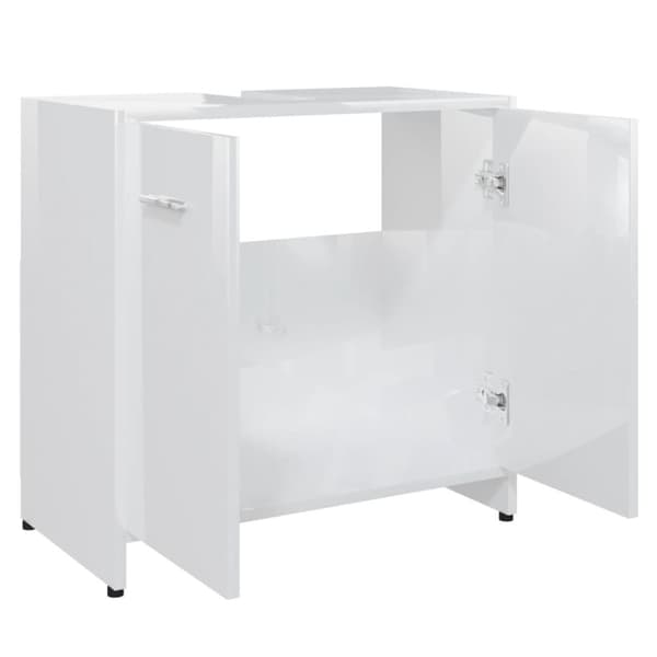 The Living Store Badrumsskåp vit högglans 60x33x61 cm konstruerat trä -  Badrumsinredningspaket