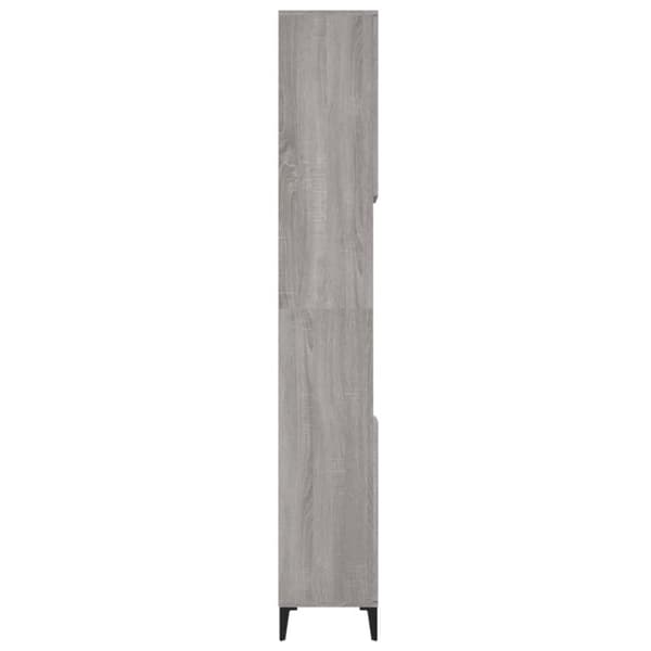 The Living Store Badrumsskåp grå sonoma 30x30x190 cm konstruerat trä -  Badrumsinredningspaket