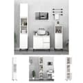Miniatyrbild 1 av 11: The Living Store Badrumsskåp vit 30x30x190 cm konstruerat trä -  Badrumsinredningspaket