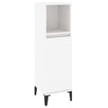 Miniatyrbillede 3 af 11: The Living Store badeværelsesskab 30x30x100 cm konstrueret træ hvid -  Møbelsæt til badeværelse