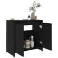 Miniatyrbillede 5 af 11: The Living Store badeværelsesskab 60x33x61 cm spånplade sort -  Møbelsæt til badeværelse