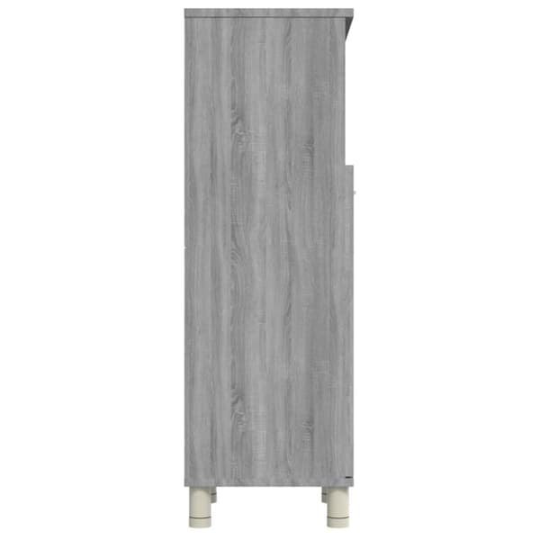 The Living Store badeværelsesskab 30x30x95 cm konstrueret træ grå sonoma-eg - Møbelsæt til badeværelse