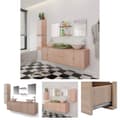 Miniatyrbillede 1 af 11: The Living Store badeværelsesmøbelsæt inkl. håndvaske med vandhane 11 dele beige -  Møbelsæt til badeværelse