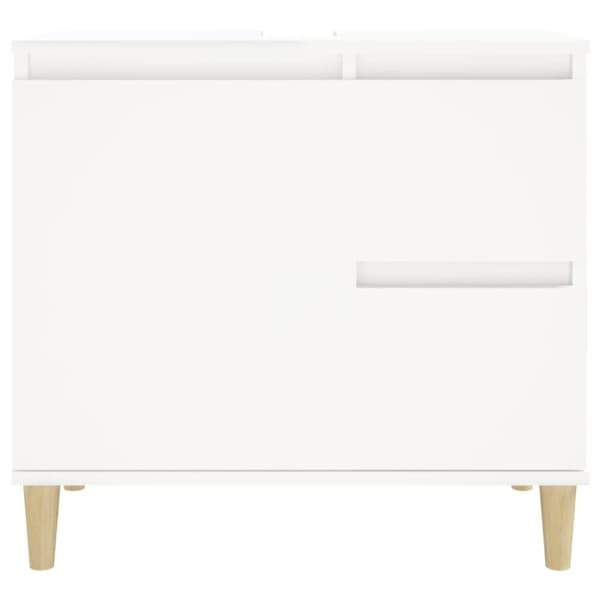 The Living Store Badrumsskåp vit 65x33x60 cm konstruerat trä -  Badrumsinredningspaket