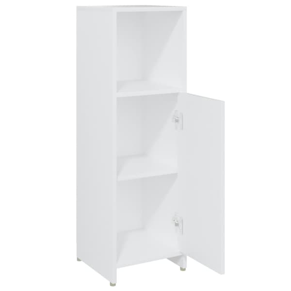 Møbelsæt til badeværelse - Living badeværelsesskab 30x30x95 cm konstrueret træ hvid