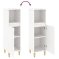 Miniatyrbillede 10 af 11: Møbelsæt til badeværelse - Living badeværelsesskab 30x30x100 cm konstrueret træ hvid