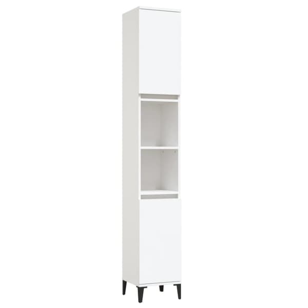 Badrumsinredningspaket - Living Badrumsskåp vit 30x30x190 cm konstruerat trä