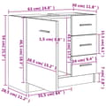 Miniatyrbild 9 av 10: Badrumsinredningspaket - Living Tvättställsskåp svart 63x30x54 cm konstruerat trä