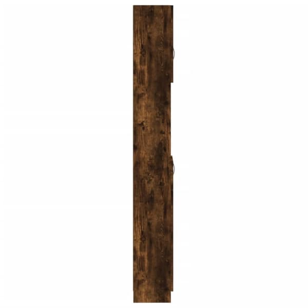 Badrumsinredningspaket - Living Badrumsskåp rökfärgad ek 32x25,5x190 cm konstruerat trä
