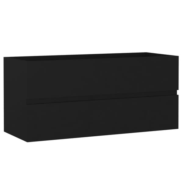 Badrumsinredningspaket - Living Tvättställsskåp svart 100x38,5x45 cm spånskiva