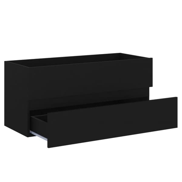 Badrumsinredningspaket - Living Tvättställsskåp svart 100x38,5x45 cm spånskiva