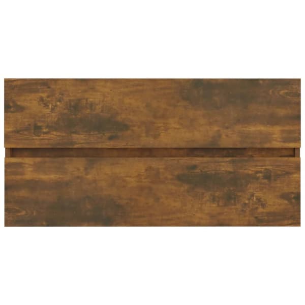 Badrumsinredningspaket - Living Handfatsskåp rökfärgad ek 90x38,5x45 cm konstruerat trä
