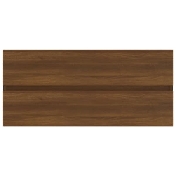 Handfatsskåp brun ek 100x38,5x45 cm konstruerat trä - Underskåp - Badrumsunderskåp - Home & Living