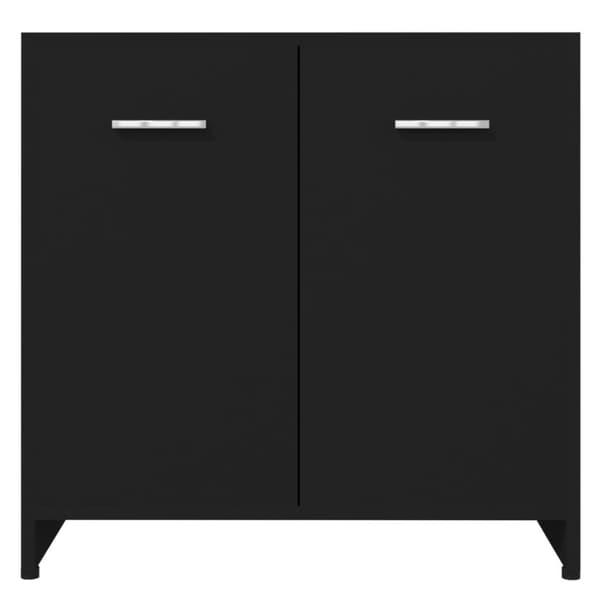 Badeværelsesskab 60x33x61 cm konstrueret træ sort - Badeværelsesskab - Badeværelsesskabe - Home & Living