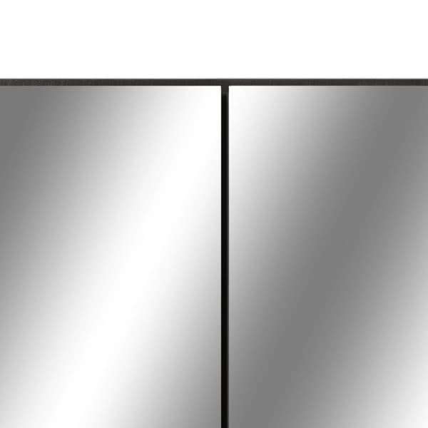 LED-Spegelskåp för badrum svart 80x15x60 cm MDF